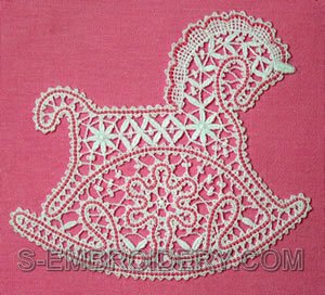 10509 Battenberg Lace Horse Embroidery Design