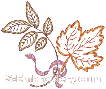 10523 Leaves machine embroidery set