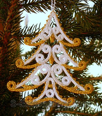 10562 Filigree free standing lace Christmas tree