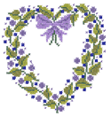 10055 Cross stitch Valentine heart machine embroidery