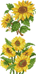 10072 Cross stitch sunflower embroidery set