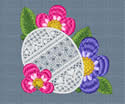 10085 Easter egg and flower embroidery set