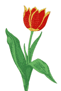 10103 Tulip machine embroidery design