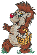 10142 Hedgehog machine embroidery
