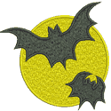 10164 Bats machine embroidery