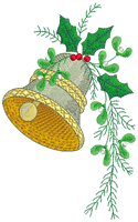 10177 Christmas bell machine embroidery design