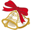 10185 Christmas bells applique embroidery