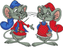 10207 Mouse couple machine embroidery set