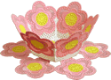 10209 Free standing lace bowl and doily set