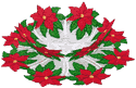 10309 Freestanding lace poinsettia bowl and doily
