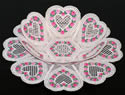 10325 Free standing lace Valentine bowl set