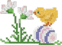 10327 Easter chicks cross stitch embroidery set