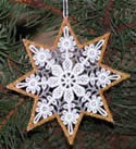 10385 Free standing lace star ornaments set