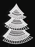 10451 Free standing lace Christmas tree window decoration
