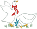 10461 Geese machine embroidery applique set