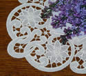 10469 Floral free standing lace doily