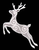 10495 Free standing lace Reindeer Christmas window decoration