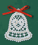 10497 Battenberg lace Christmas ornament set