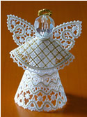 10565 3D free standing lace Christmas angel