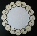 10581 Sunflower free standing lace doily