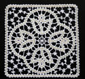 10610 Battenburg lace tulip square machine embroidery set