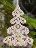 10641 Christmas tree Battenberg lace machine embroidery