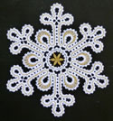 10649 Snowflake free standing lace ornaments set