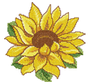 10067 Cross stitch sunflower embroidery No1