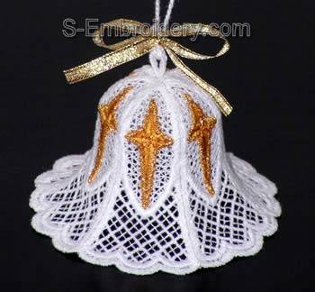 Christmas bell FS lace ornament