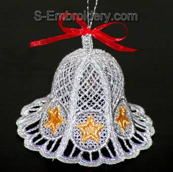Free standing lace Christmas bell