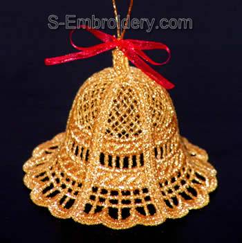 Christmas bell freestanding lace design