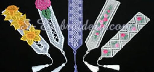 Free standing lace bookmarks
