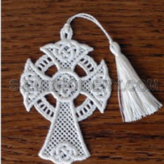 Easter cross - free standing lace ornaments