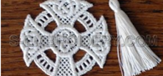 Easter cross - free standing lace ornaments