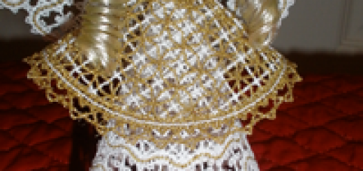 3D free standing lace Christmas angel