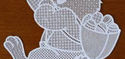 Easter bunny freestanding lace