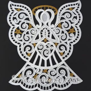 Free standing lace Christmas angel