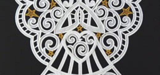 Free standing lace Christmas angel
