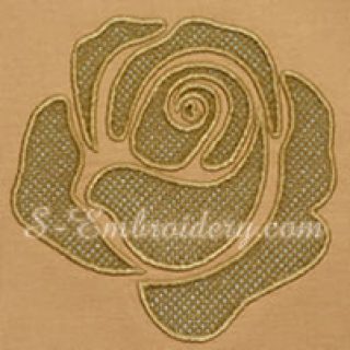 Rose cutwork and applique embroidery set