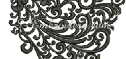 Hen machine embroidery design