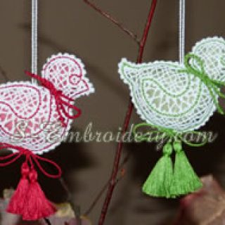 3D easter chich free standing lace design