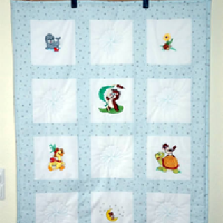Baby embroidery for blanket