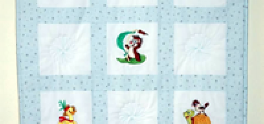 Baby embroidery for blanket