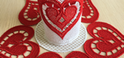 Valentine light shade - freestanding lace