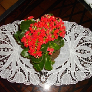 Free standing lace tulips doily