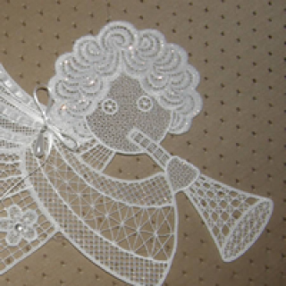 Christmas angel - freestanding lace ornament