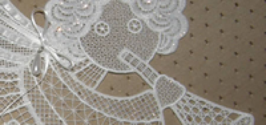 Christmas angel - freestanding lace ornament