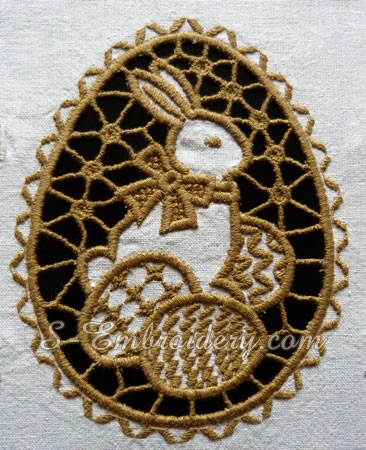 Easter egg and bunny machine embroidery set