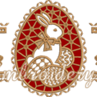 easter bunny cutwork lace embroidery