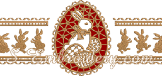 easter bunny cutwork lace embroidery